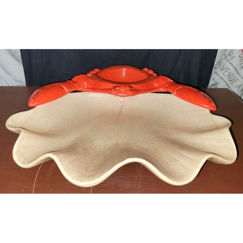 California Pottery Crab Chip and Dip Platter R5